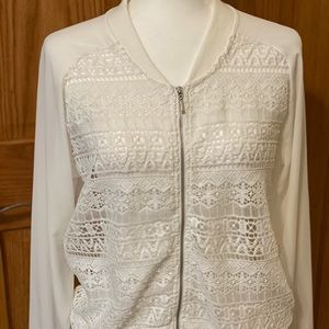 Maurices white lace see through jacket